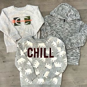 Boys sweatshirt/hoodie bundle Old Navy and Champion